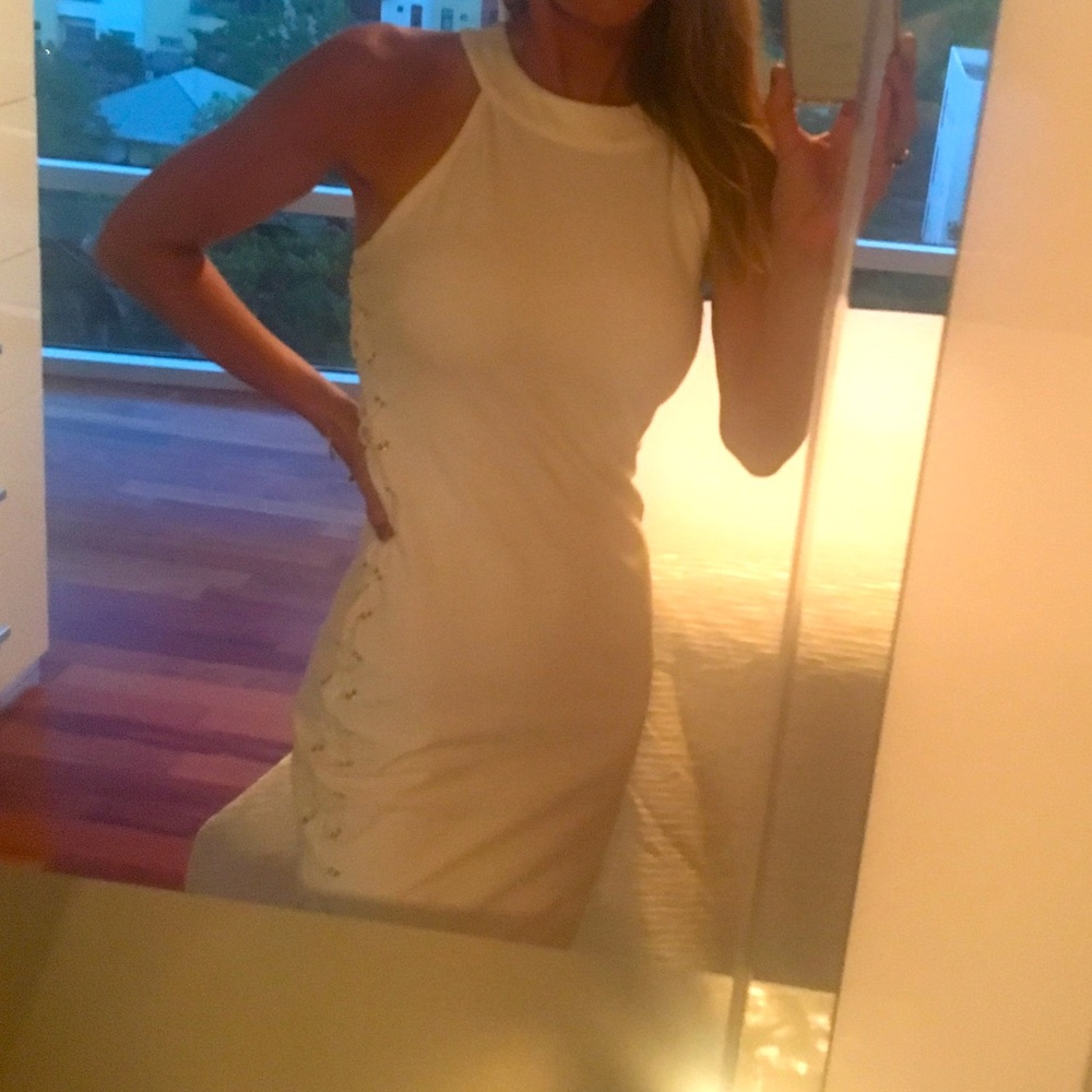 Off-White Form Fitting Dress